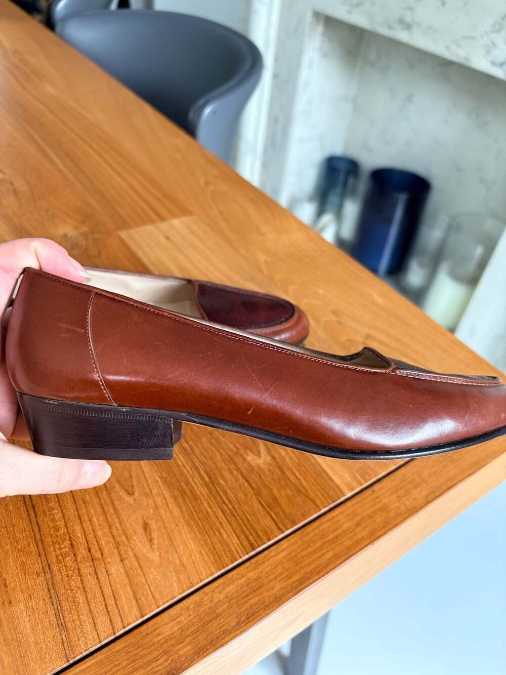 Salvatore Ferragamo Vintage Brown Leather Loafers Ladies Size 6.5 EUC - Picture 6 of 6